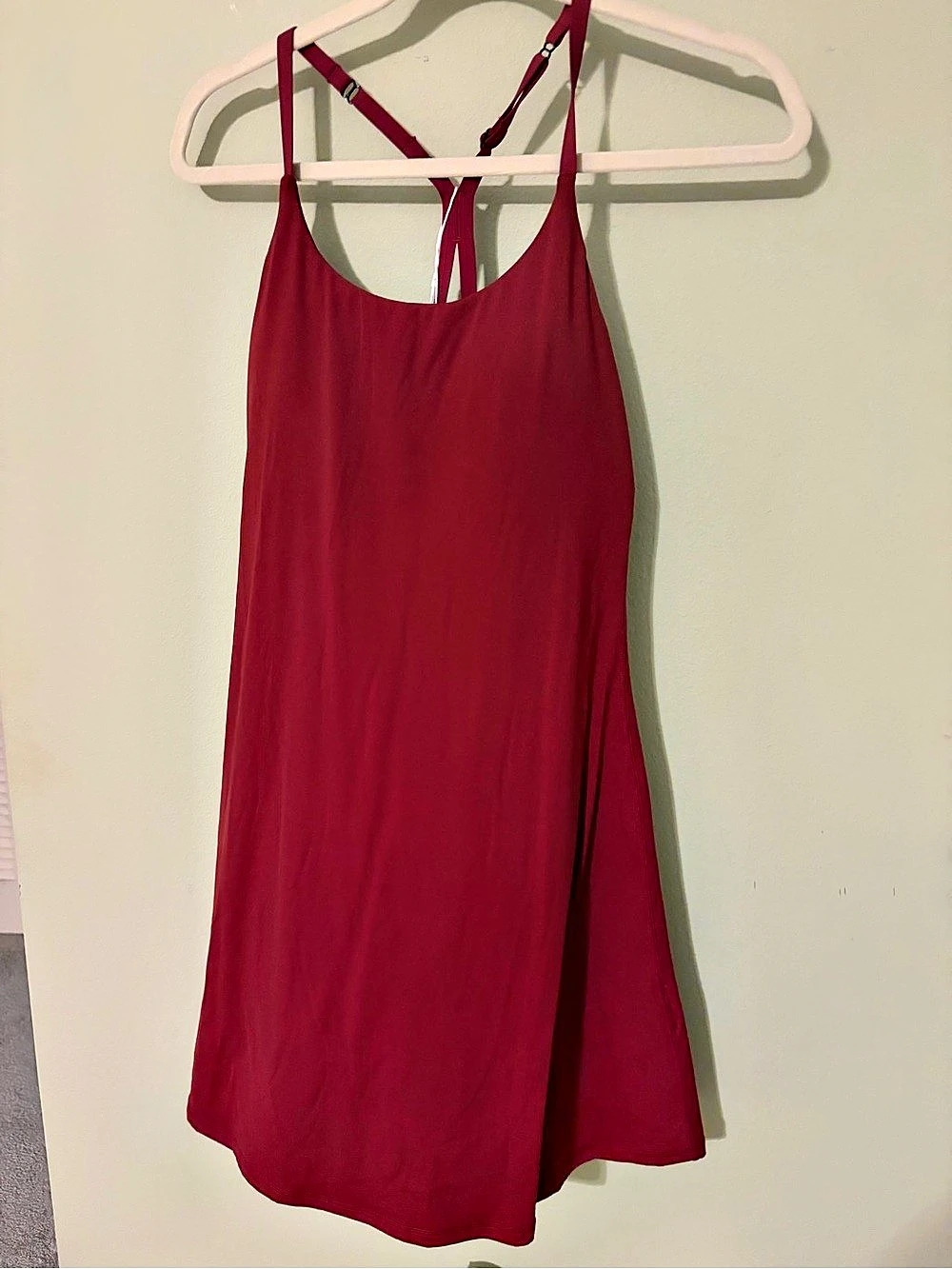 Halara Red Mini sports Dress Size Small Like New built in shorts with pockets
